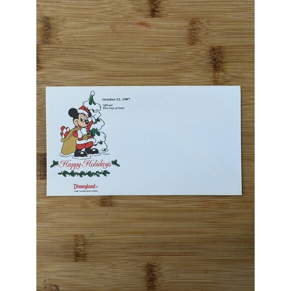 5 Vintage Christmas Disneyland Santa Mickey 1st Day Of Issue Envelopes 87’ - Picture 1 of 5